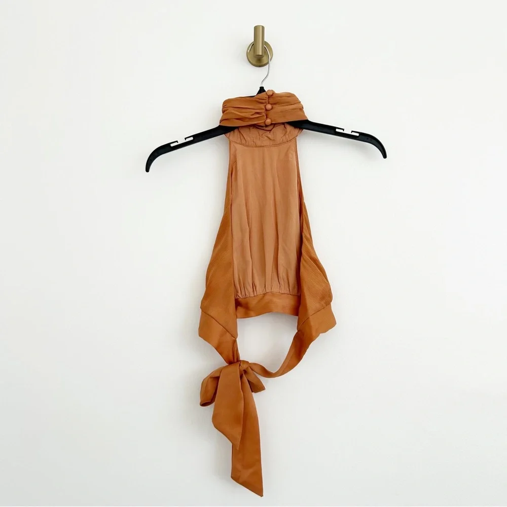 NEW Princess Polly Paityn High Neck Halter Open Back Crop Top Size US 2 - Picture 5 of 8